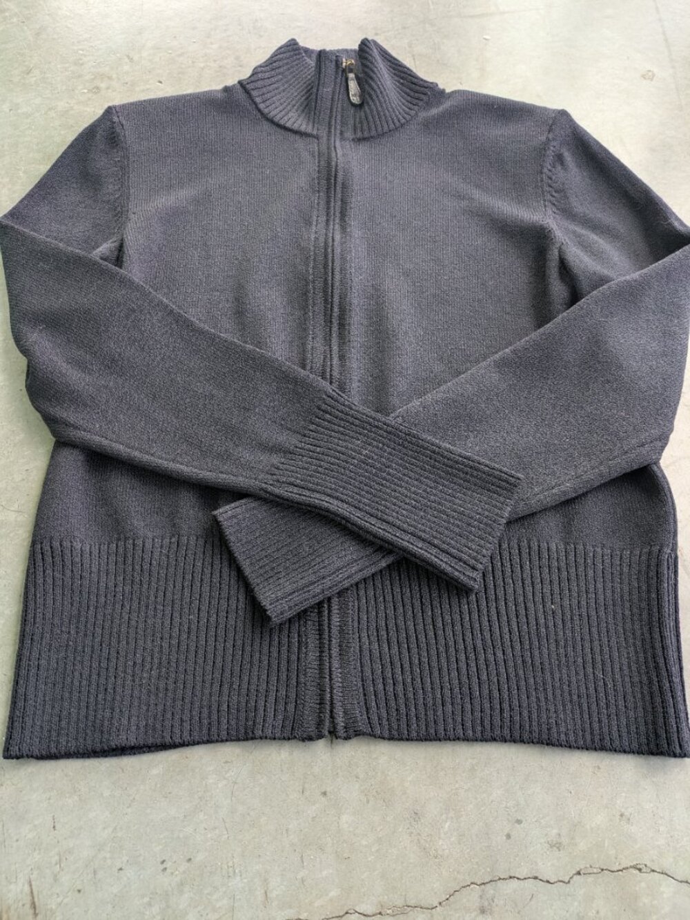 St John Sport Cardigan Women's Small Knit Wool Blend Full Zip Sweater Small